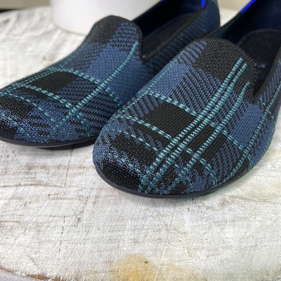 Rothy’s RETIRED Navy Plaid Loafers - Picture 3 of 13